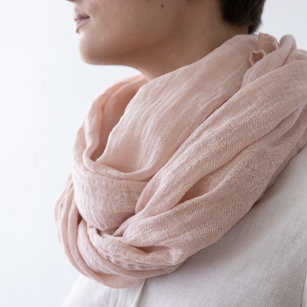 Schal Leinen 70x200cm rosa