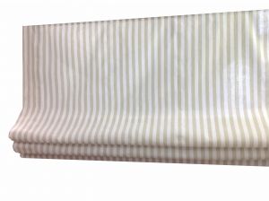 Rollo Streifen 1cm ohne Kante links / beige / 80 cm x 110 cm / Ösen